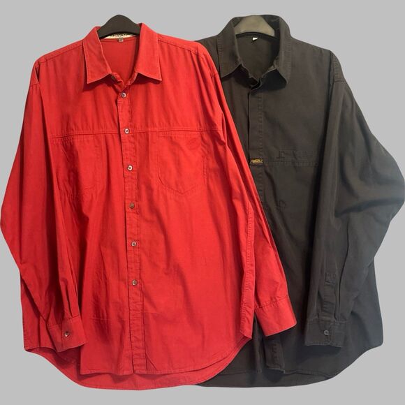 Lot of 2 Vintage 90s Marithe Francois Girbaud Button Up Shirts Mens Size M USA - Picture 1 of 11